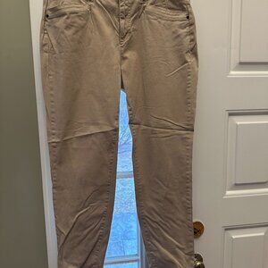 Orvis women's cotton twill khaki tan pants, size 10